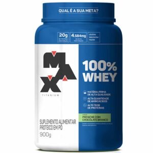 100% Whey Pistache com Choc. Branco - Max Titanium