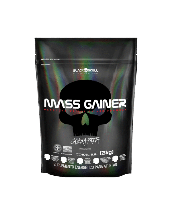 HIPERCALÓRICO BLACK SKULL MASS GAINER BAUNILHA (3000g)