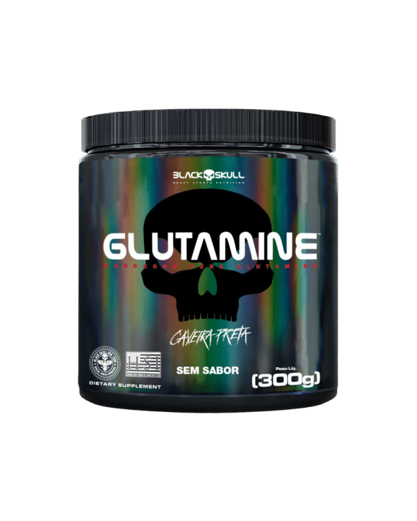 GLUTAMINA BLACK SKULL CAVEIRA PRETA NATURAL (300g)