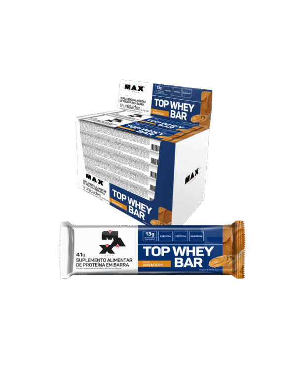 BARRA PROTEICA MAX TITANIUM TOP WHEY BAR AMENDOIM (41g)